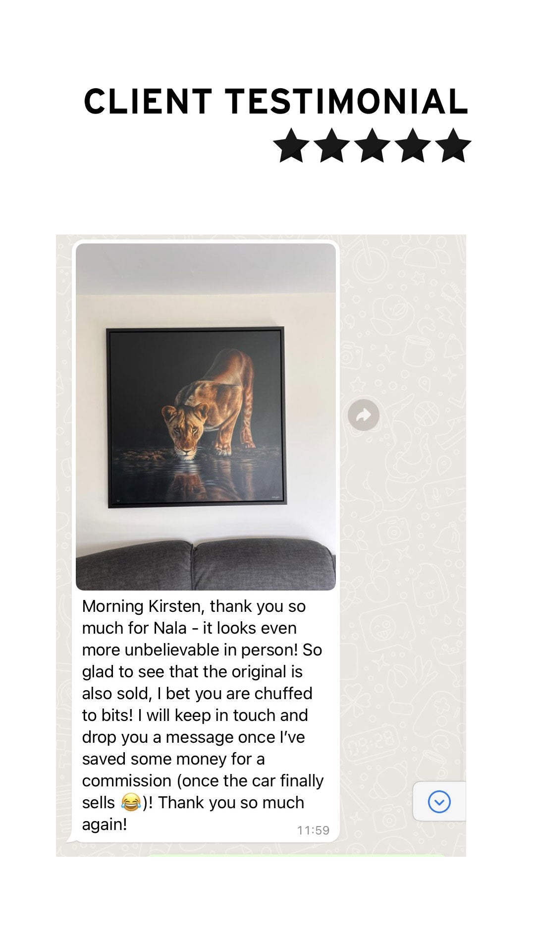 Nala Artist Proof Canvas Print