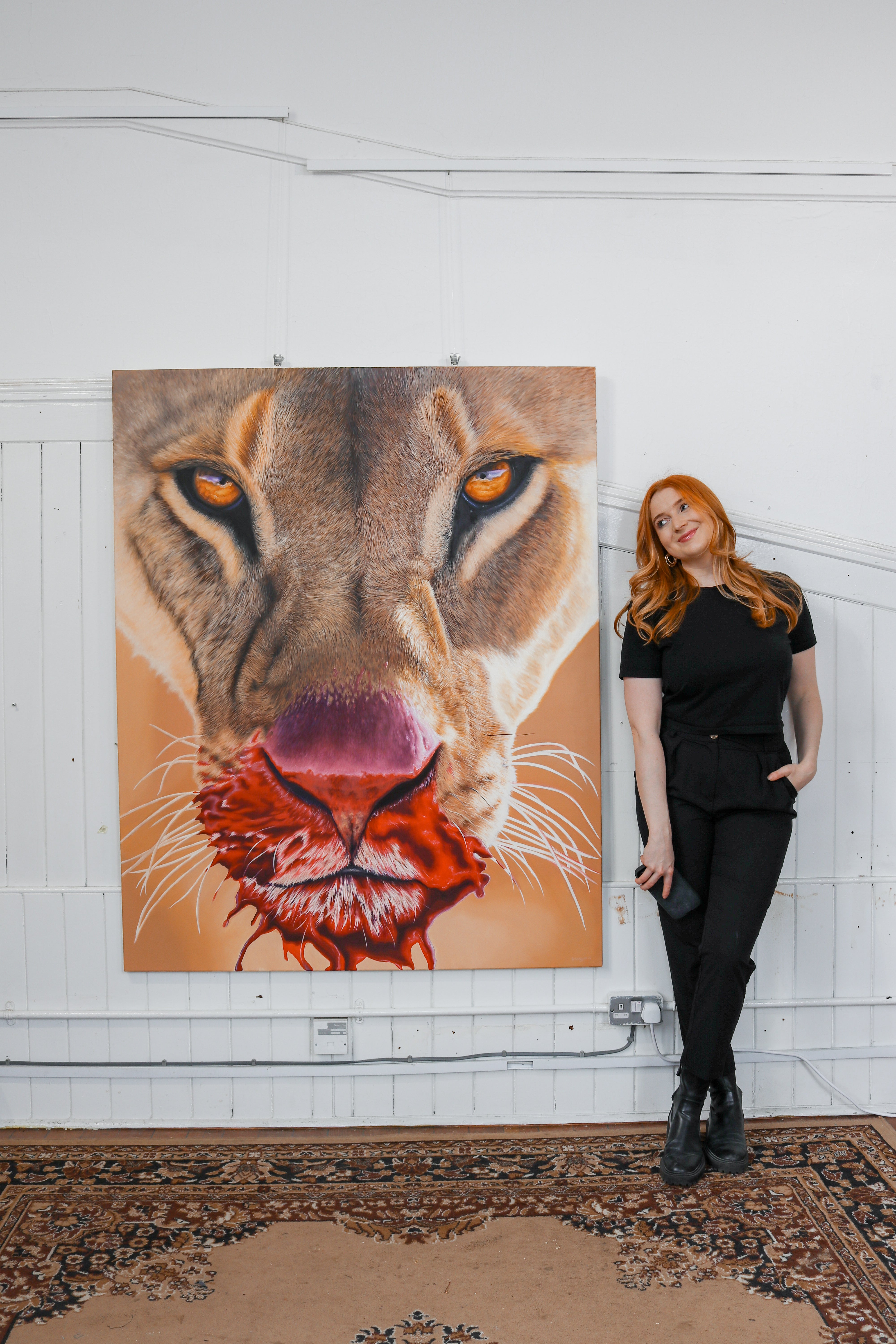 Kirsten Mirrey with Artwork